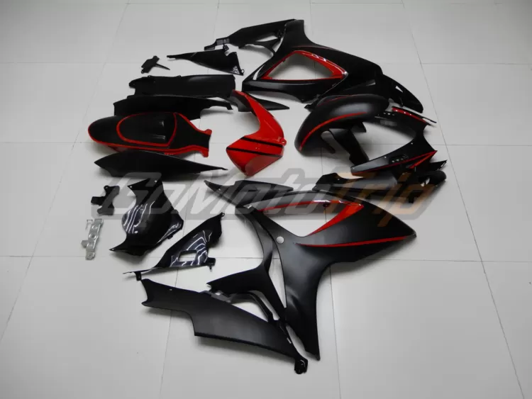 2006 2007 Suzuki K6 Black Red Fairing2 5