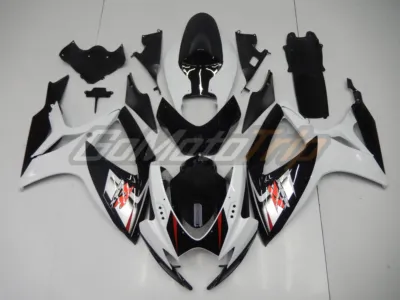 2006 2007 Suzuki K6 Black White Fairing 1