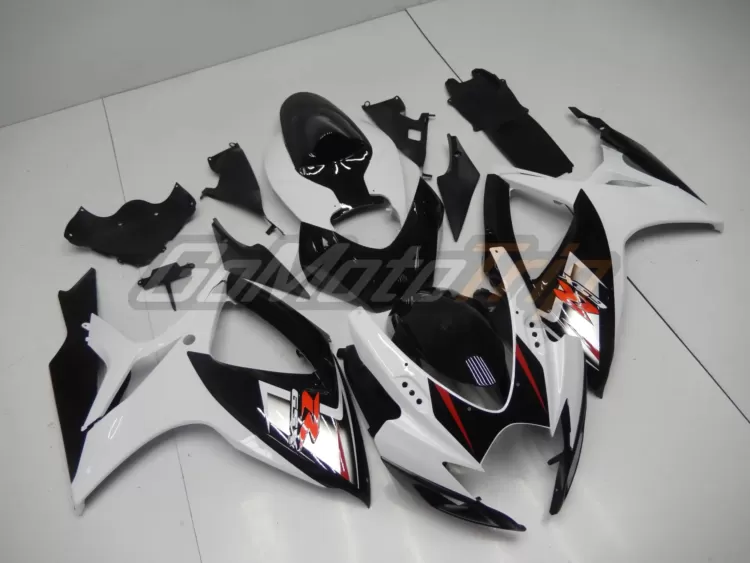 2006 2007 Suzuki K6 Black White Fairing 3