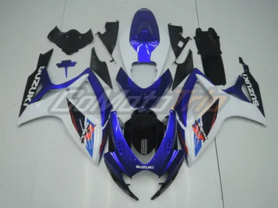 2006 2007 Suzuki K6 Blue White Fairing Kit 1