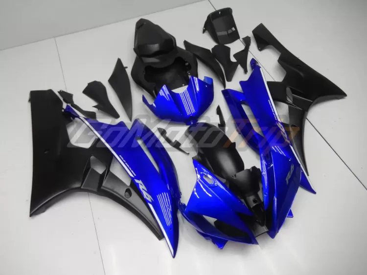 2006 2007 Yamaha Yzf R6 Blue Black Fairing2 3