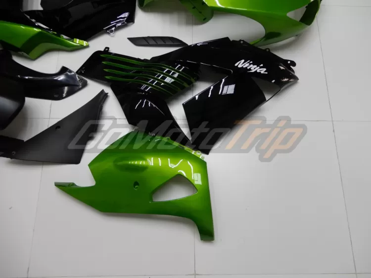 2006 2011 Kawasaki Ninja Zx 14r Black Green Fairing 10