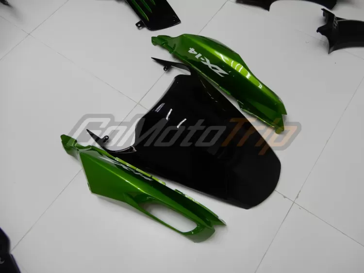 2006 2011 Kawasaki Ninja Zx 14r Black Green Fairing 14