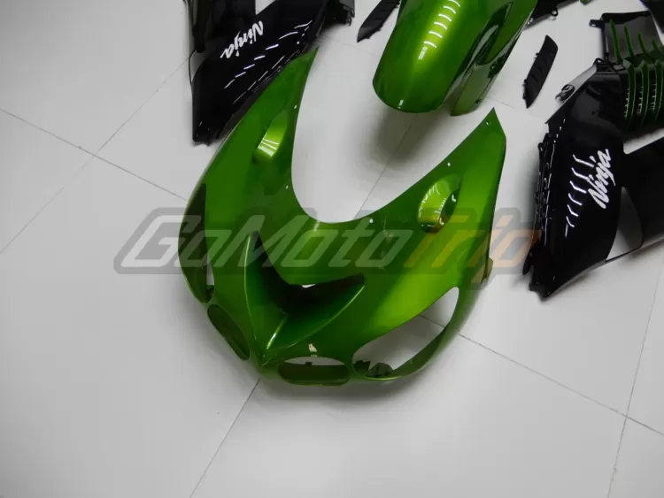 2006 2011 Kawasaki Ninja Zx 14r Black Green Fairing 6