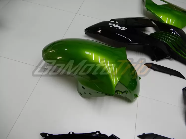 2006 2011 Kawasaki Ninja Zx 14r Black Green Fairing 7