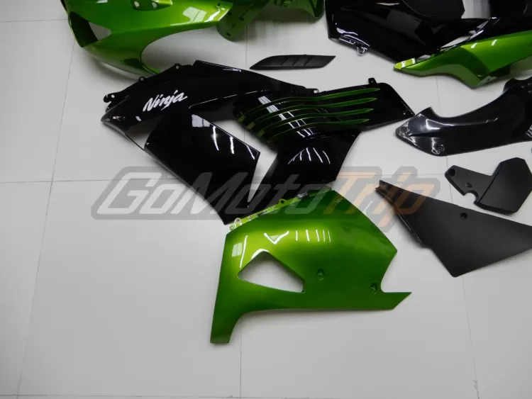 2006 2011 Kawasaki Ninja Zx 14r Black Green Fairing 9