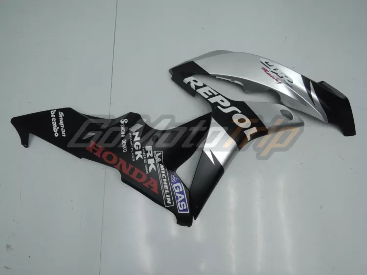 2007 2008 Honda Cbr600rr Black Silver Repsol Fairing2 10