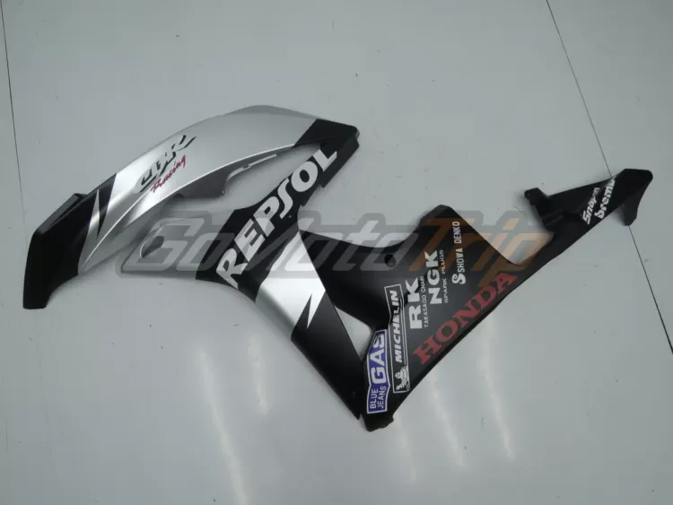 2007 2008 Honda Cbr600rr Black Silver Repsol Fairing2 9