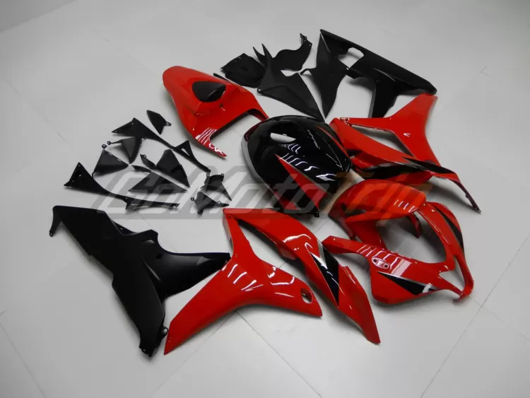 2007 2008 Honda Cbr600rr Red Black Fairing 3