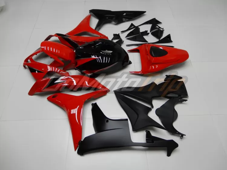 2007 2008 Honda Cbr600rr Red Black Fairing 4