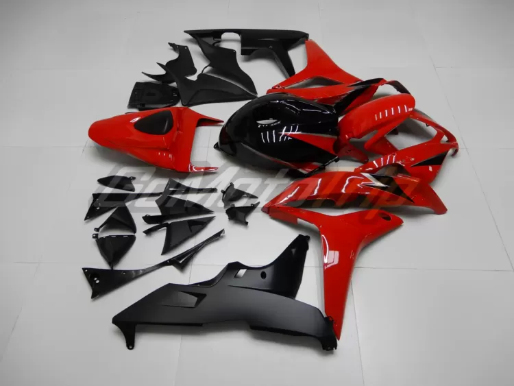 2007 2008 Honda Cbr600rr Red Black Fairing 5