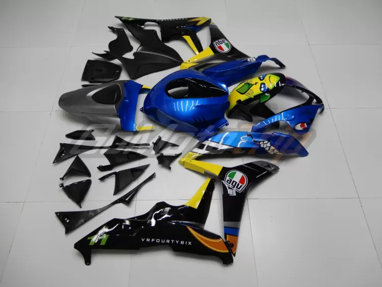 2007 2008 Honda Cbr600rr Rossi Shark Fairing 5