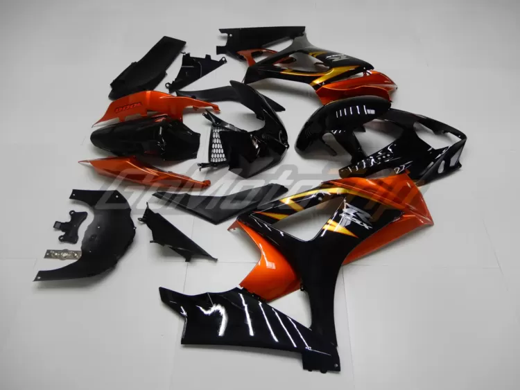 2007 2008 Suzuki Gsx R1000 Black Orange Fairing2 5