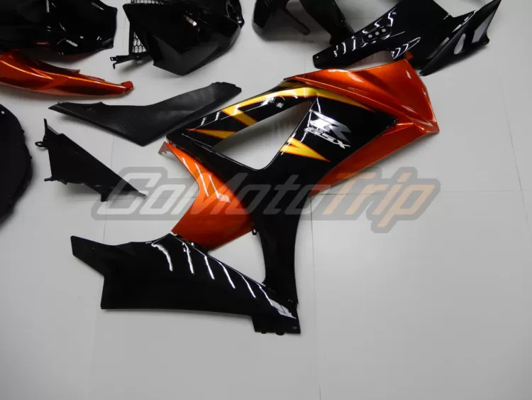 2007 2008 Suzuki Gsx R1000 Black Orange Fairing2 7