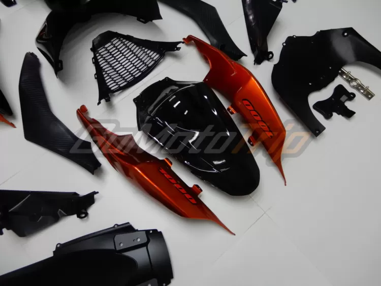 2007 2008 Suzuki Gsx R1000 Black Orange Fairing2 8