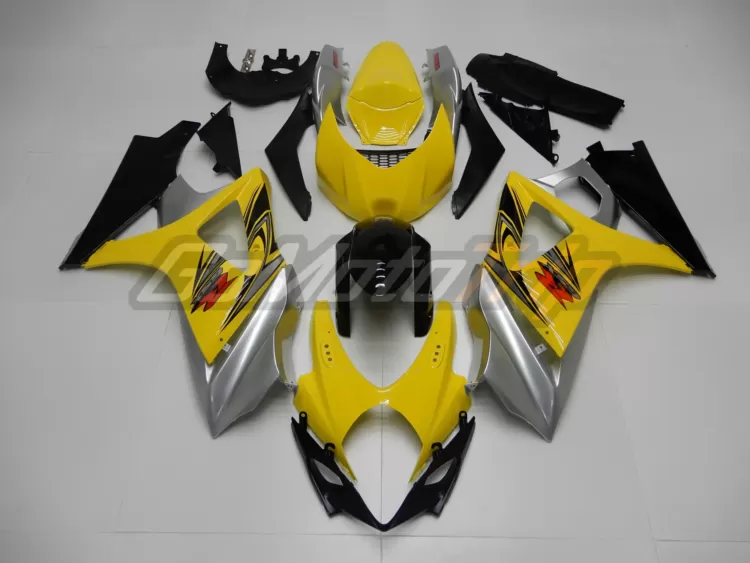 2007 2008 Suzuki Gsx R1000 Yellow Silver Fairing 1