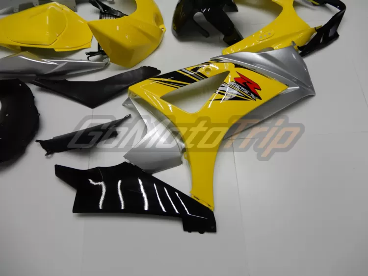 2007 2008 Suzuki Gsx R1000 Yellow Silver Fairing 10