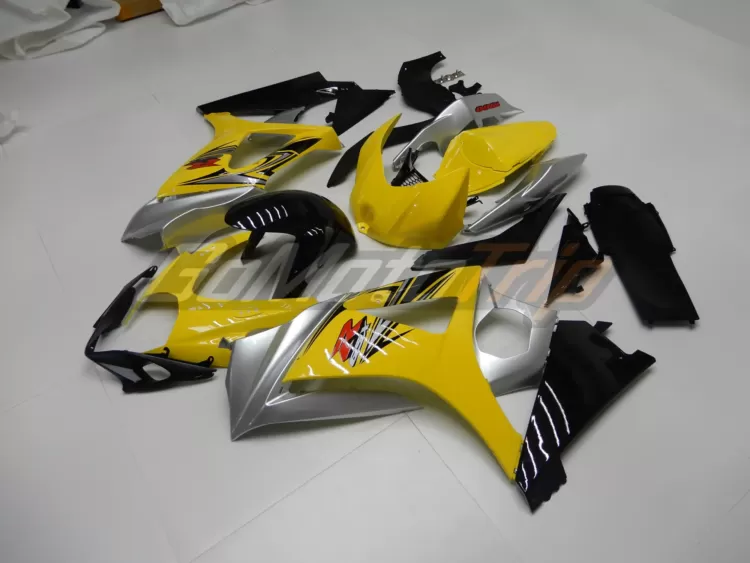 2007 2008 Suzuki Gsx R1000 Yellow Silver Fairing 2