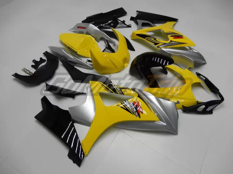 2007 2008 Suzuki Gsx R1000 Yellow Silver Fairing 3