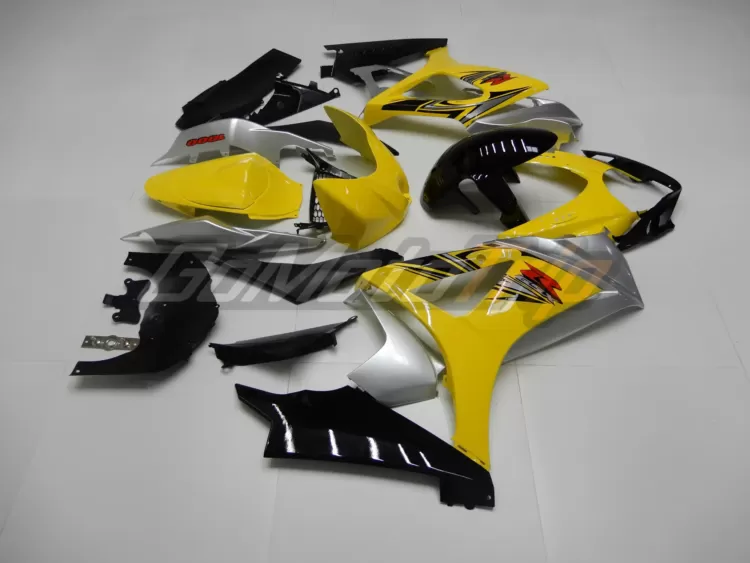 2007 2008 Suzuki Gsx R1000 Yellow Silver Fairing 5