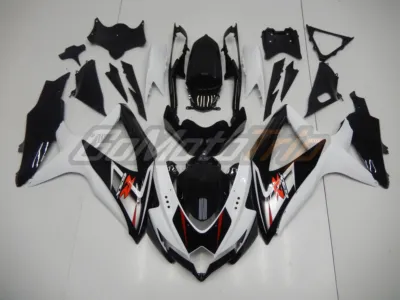 2008 2010 Suzuki K8 Black White Fairing 1