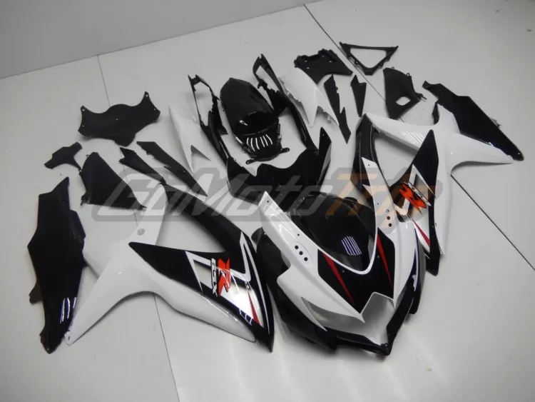 2008 2010 Suzuki K8 Black White Fairing 3