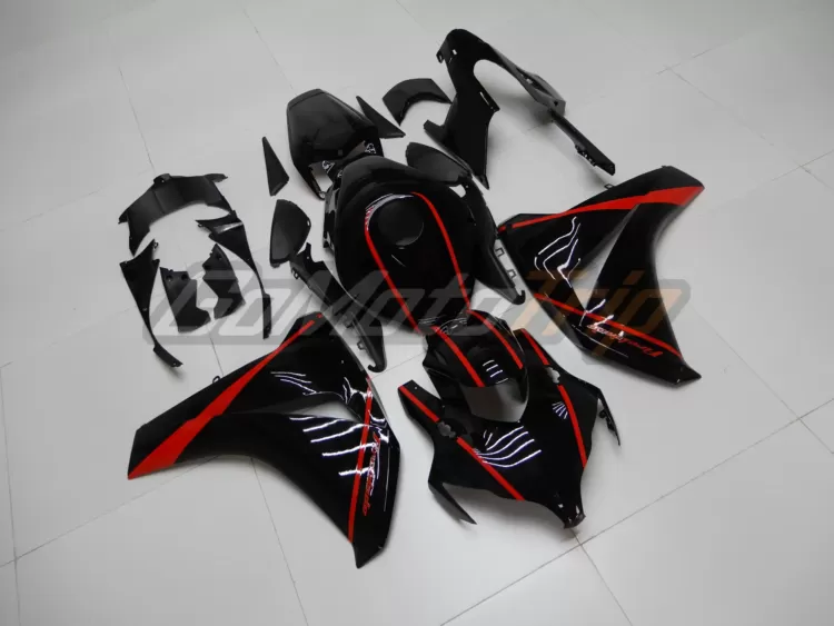 2008 2011 Honda Cbr1000rr Black Red Fairing 3