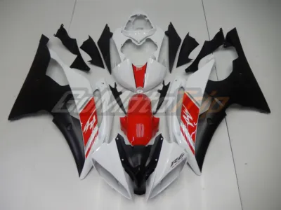 2008 2016 Yamaha Yzf R6 White Red Fairing 1