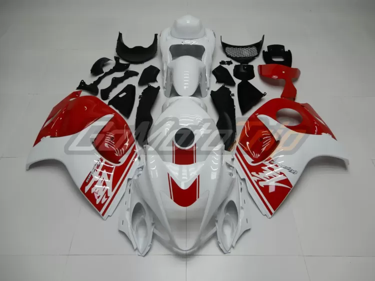 2008 2020 Suzuki Hayabusa White Red Fairing 1