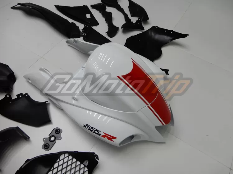 2008 2020 Suzuki Hayabusa White Red Fairing 11