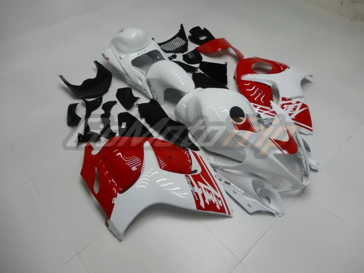 2008 2020 Suzuki Hayabusa White Red Fairing 3