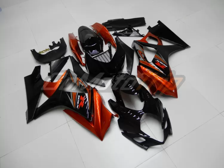 2008 Suzuki Gsx R1000 Black Orange Fairing 3