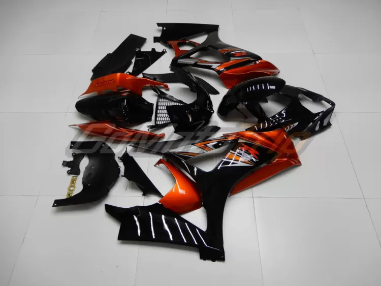 2008 Suzuki Gsx R1000 Black Orange Fairing 5