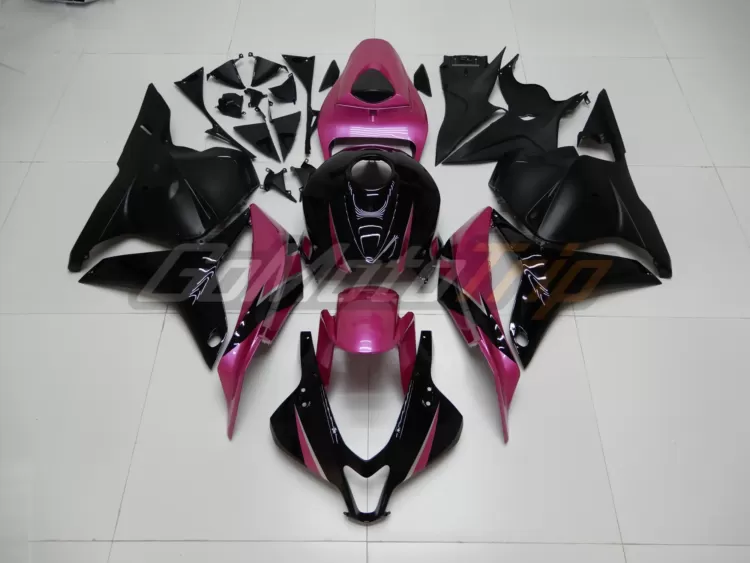 2009 2012 Honda Cbr600rr Black Pink Fairing 1