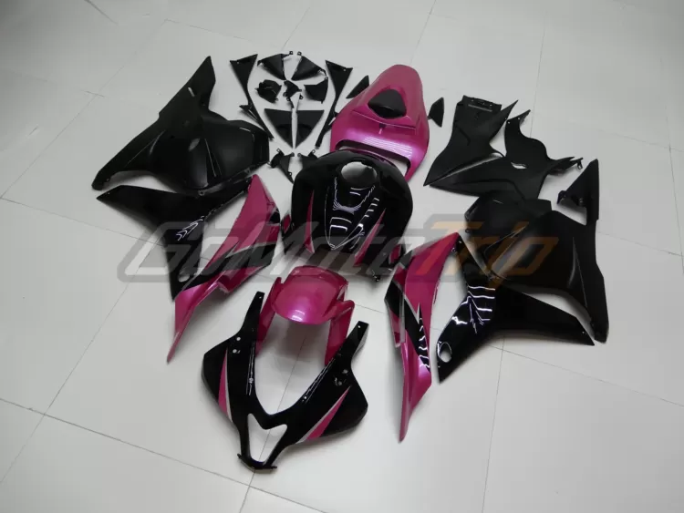 2009 2012 Honda Cbr600rr Black Pink Fairing 2