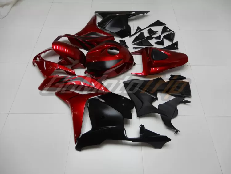 2009 2012 Honda Cbr600rr Red Black Fairing 4