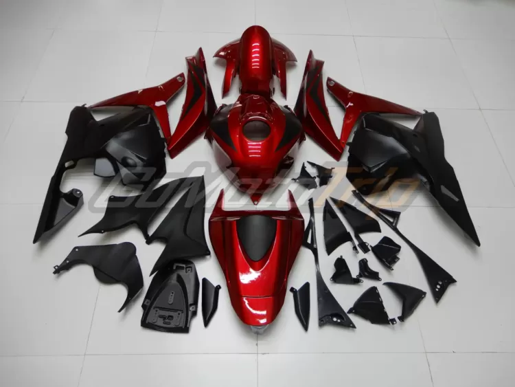 2009 2012 Honda Cbr600rr Red Black Fairing 6