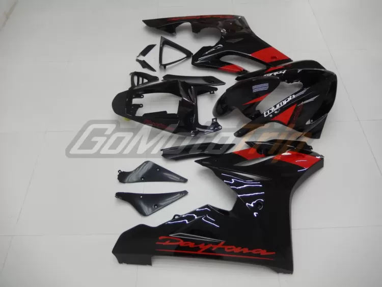 2009 2012 Triumph Daytona 675 Black Red Fairing 5