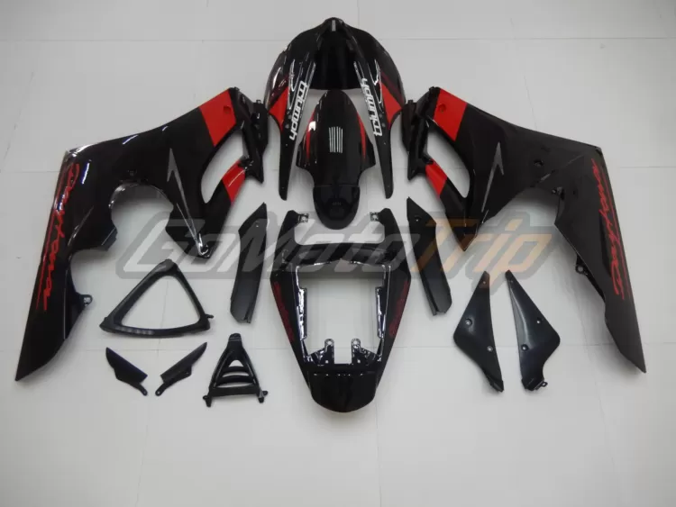 2009 2012 Triumph Daytona 675 Black Red Fairing 6