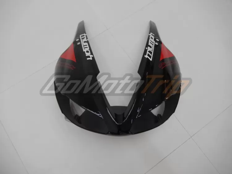 2009 2012 Triumph Daytona 675 Black Red Fairing 7