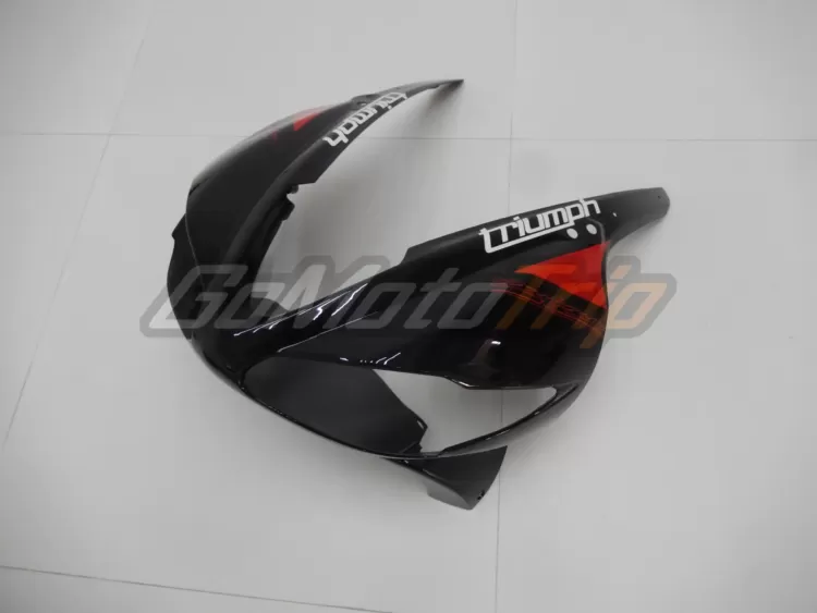 2009 2012 Triumph Daytona 675 Black Red Fairing 8