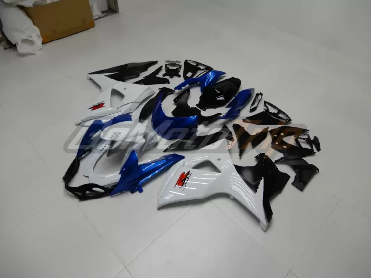 2009 2016 Suzuki Gsx R1000 White Blue Fairing 2