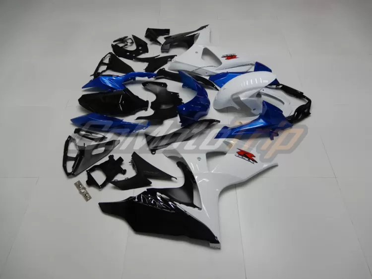 2009 2016 Suzuki Gsx R1000 White Blue Fairing 5