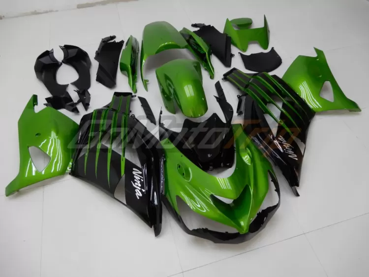 2014 Kawasaki Ninja Zx 14r Black Green Fairing2 3