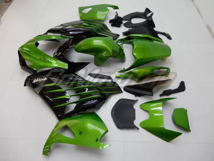 2014 Kawasaki Ninja Zx 14r Black Green Fairing2 4