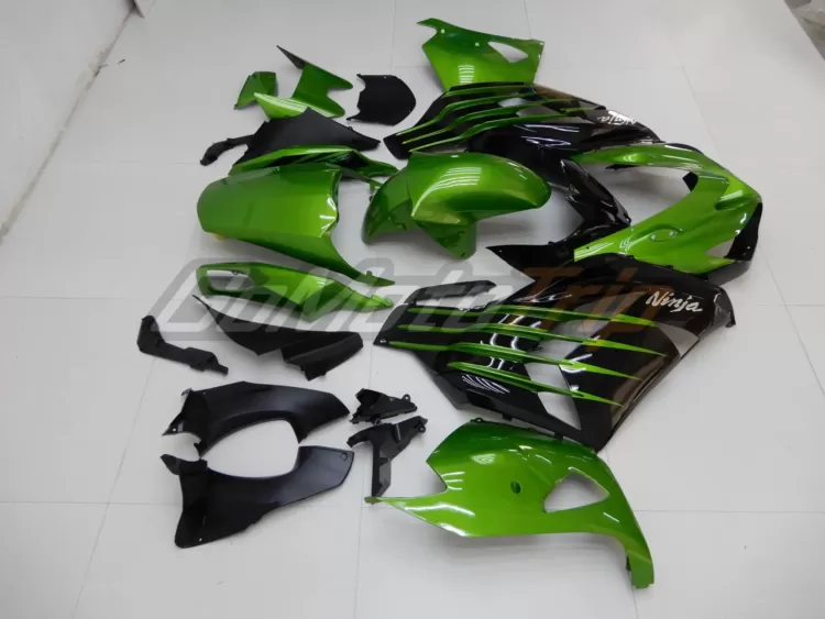 2014 Kawasaki Ninja Zx 14r Black Green Fairing2 6