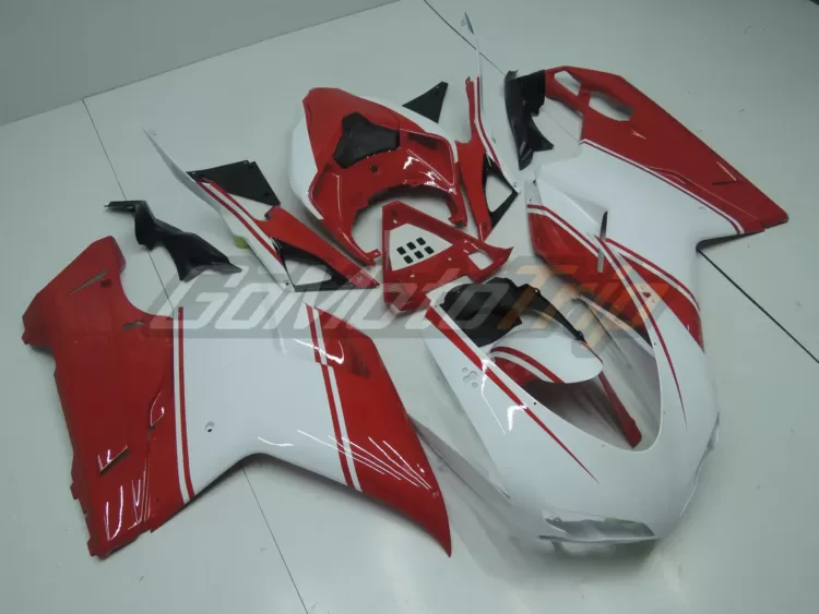 Ducati 848 1098 1198 Red White Fairing 3