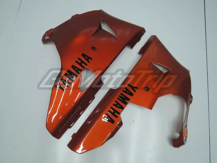 1998 1999 Yamaha Yzf R1 Black Orange Fairing 10