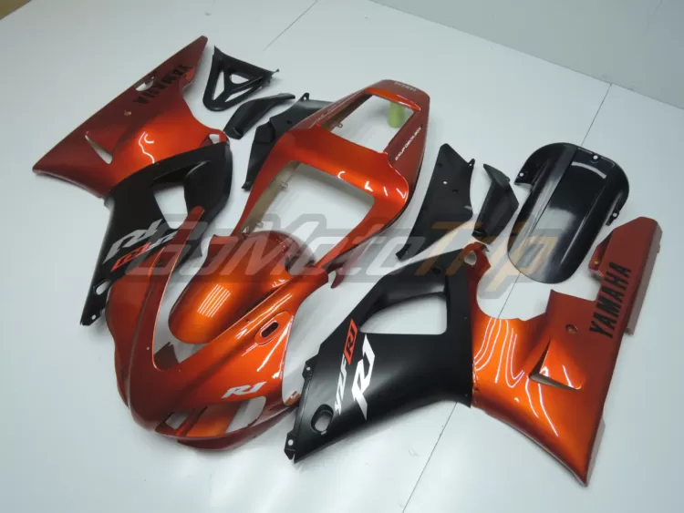 1998 1999 Yamaha Yzf R1 Black Orange Fairing 2