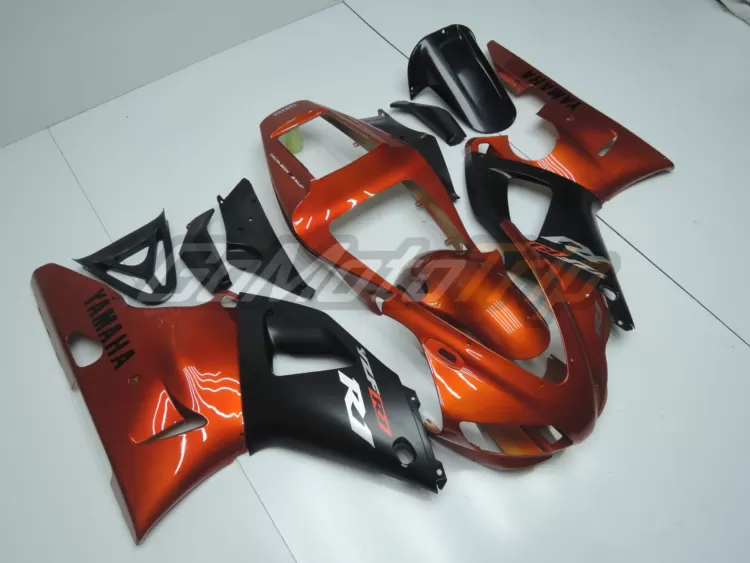 1998 1999 Yamaha Yzf R1 Black Orange Fairing 3